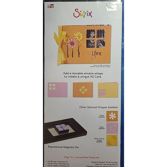 Sizzix Bigz XL Die Movers & Shapers 654780 Kit 1 Card Horizontal A2 Window Panes - Picture 1 of 2
